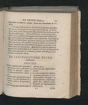 De Legitimatione Testis inidonei. Pars XXII.