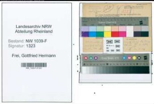 Entnazifizierung Gottfried Hermann Frei , geb. 00.00.0000 (Kriminalsekretaer)