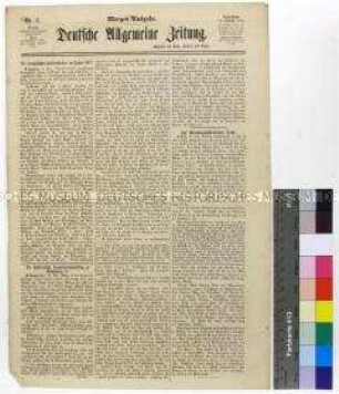 Morgen-Ausgabe der Deutschen Allgemeinen Zeitung vom 2. Januar 1864