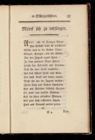 Mittel sich zu verjüngen.