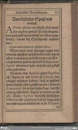 Von köstlicher Speiß und wollust