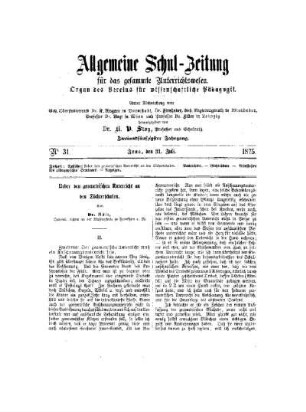Ueber den geometrischen Unterricht an den höheren Töchterschulen