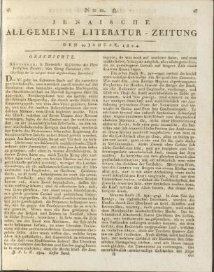 Num. 8. Den 10. Januar 1804