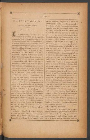 Dr. Pedro Goyena : El pénsador y el artista - (Fragmentos de un estudio)