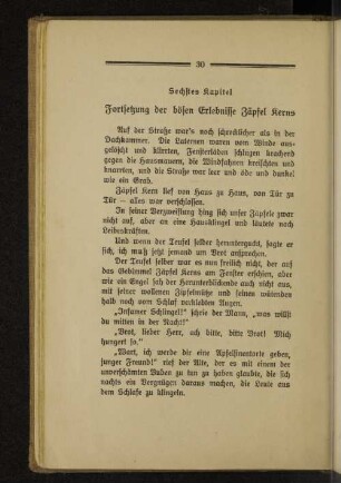 Sechstes Kapitel Fortsetzung der bösen Erlebnisse Zäpfel Kerns