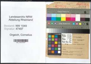 Entnazifizierung Cornelius Orgeich , geb. 13.03.1906 (Technischer Angestellter)