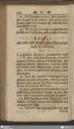 [Am vier und zwanzigsten Sonntage nach Trinitatis]