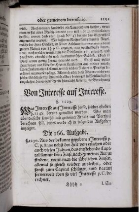 Von Interesse auf Interesse.