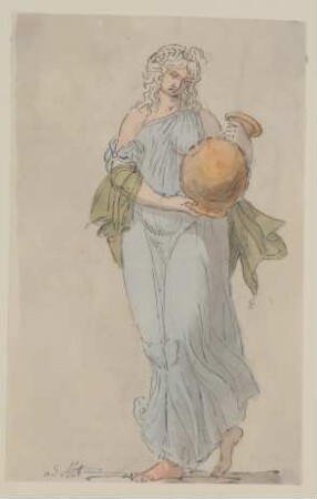 Junge Frau mit Vase
