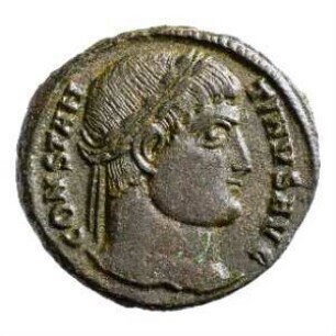 Münze, Follis, Aes 3, 326 - 328 n. Chr.