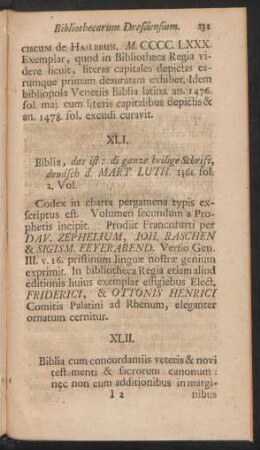 XLII. Biblia cum concordantiis veteris & novi test ...