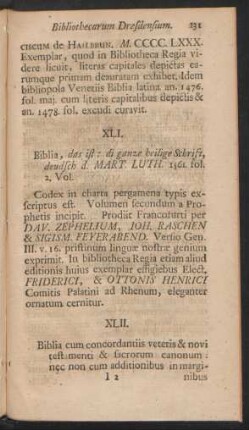 XLII. Biblia cum concordantiis veteris & novi test ...