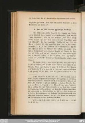 6. Gott und Welt in ihrem gegenseitigen Verhältnisse.