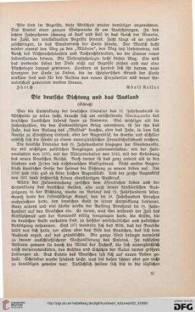32: Die deutsche Dichtung und das Ausland : (Schluß)