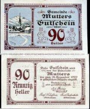Mutters, Tirol 90 Heller