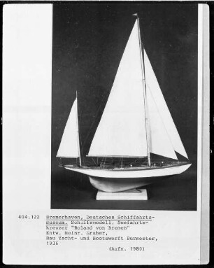 Seefahrtskreuzer "Roland von Bremen", Entwurf Heinrich Gruber, Bau Yacht- und Bootswerft Burmester, 1936