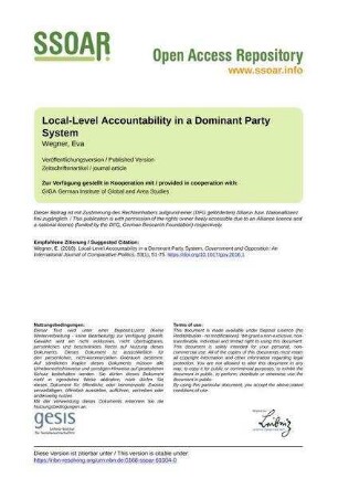 Local-Level Accountability in a Dominant Party System
