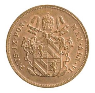 Münze, 2 Baiocchi, 1852