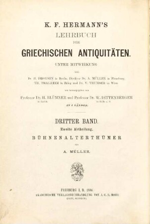 Lehrbuch der griechischen Bühnenalterthümer