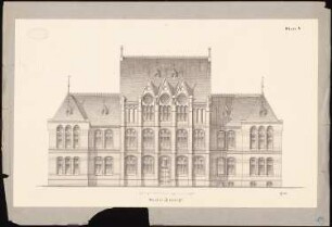 Domschule (Gymnasium), Schleswig: Aufriss Vorderansicht