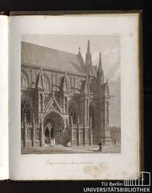Plate 12. South entrance to Lincoln Cathedral.
