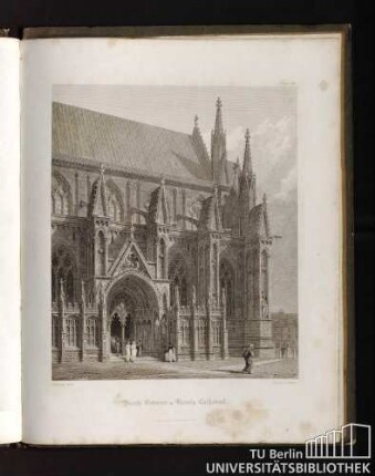 Plate 12. South entrance to Lincoln Cathedral.