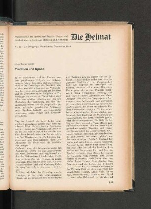 Nr. 11. 73. Jahrgang. Neumünster, Januar 1966.
