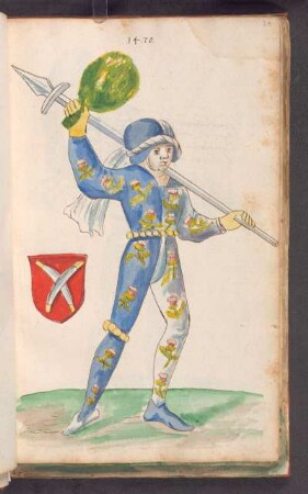 Schembartläufer mit Wappen, 1470