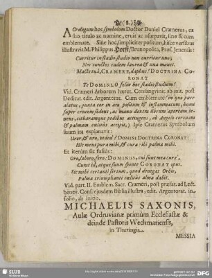 [X.] Michaelis Saxonis ...