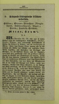 B. Libysch-äthiopische Völkerschaften