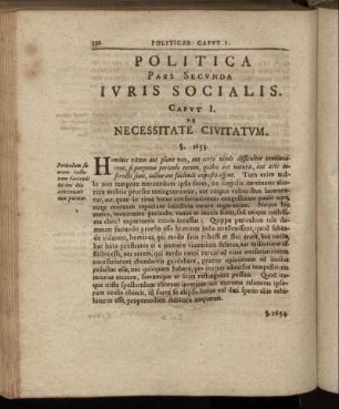 Caput I. De Necessitate Civitatum