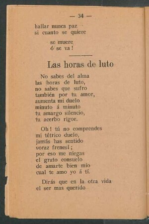 Las horas de luto