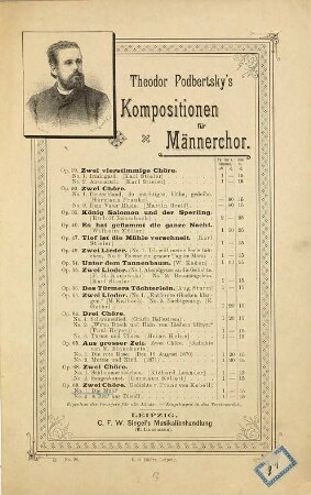 Zwei Chöre : op. 69 ; (Gedichte v. Franz von Kobell), 1. Die Mühl'