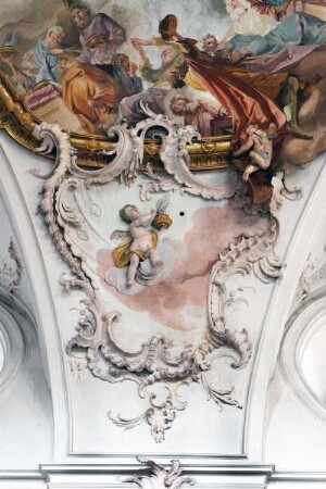 Kartusche mit Putto