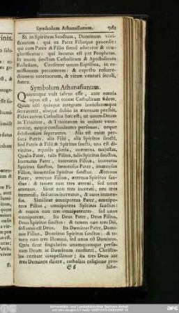 Symbolum Athanasianum.