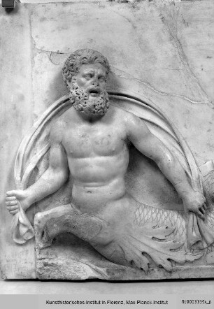 Camerino di alabastro : Nereide zwischen zwei Tritonen