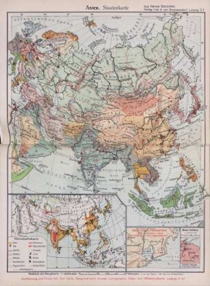 Karte: Asien, Staatenkarte