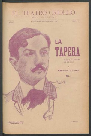 1910000800: La tapera : comedia dramática en un acto