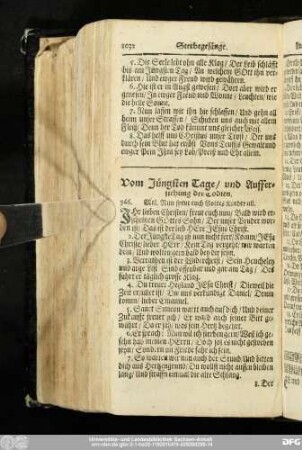 Vom Jüngsten Tage, und Aufferstehung der Todten.