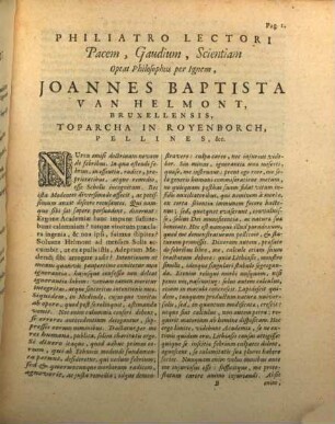 Ioannis Baptistae Van Helmont ... Opuscula Medica Inaudita : I. De Lithiasi. II. De Febribus. III. De Humoribus Galeni. IV. De Peste