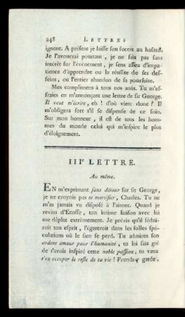 IIIe Lettre.