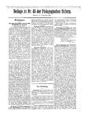 Mitteilungen : Beilage zu Nr. 45 der Pädagogischen Reform