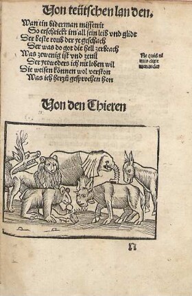 Von den Thieren
