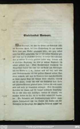 Einleitendes Vorwort.