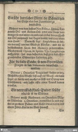 Ein vortrefflich Niese-Pulver, so sehr nützlich ist im Schlage