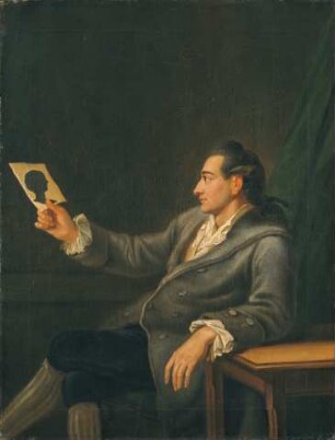Johann Wolfgang Goethe mit einer Silhouette