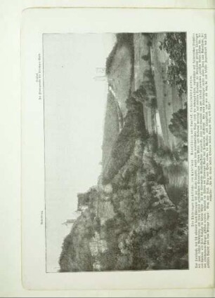 Die Thüringer Hochfläche, ein Tafelland. Rudelsburg und Saaleck, flußaufwärts gesehen