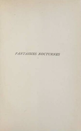 Fantaisies nocturnes