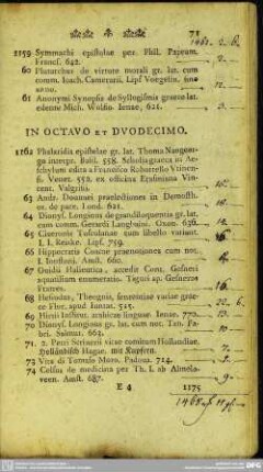 In Octavo Et Duodecimo