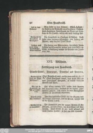 XVI. Abschnitt. Fortsetzung von Frankreich. Franche-Comté, Bourogne, Dauphiné und Provence.